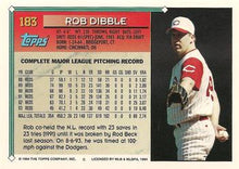 将图片加载到图库查看器，1994 Topps Rob Dibble # 183 Cincinnati Reds
