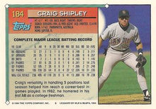 تحميل الصورة إلى عارض المعرض، 1994 Topps Craig Shipley # 184 سان دييغو بادريس
