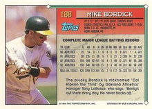 将图片加载到图库查看器，1994 Topps Mike Bordick # 188 Oakland Athletics
