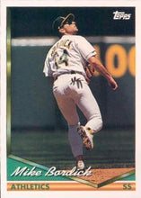 将图片加载到图库查看器，1994 Topps Mike Bordick # 188 Oakland Athletics
