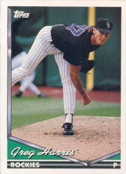 1994 Topps Greg Harris # 18 Colorado Rockies