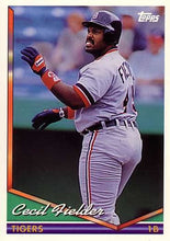 将图片加载到图库查看器，1994 Topps Cecil Fielder # 190 Detroit Tigers
