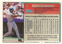 Load image into Gallery viewer, 1994 Topps Wil Cordero ASR # 21 Montreal Expos
