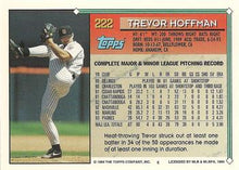 将图片加载到图库查看器，1994 Topps Trevor Hoffman # 222 San Diego Padres
