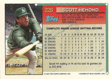 将图片加载到图库查看器，1994 Topps Scott Hemond # 226 Oakland Athletics
