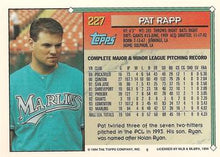 将图片加载到图库查看器，1994 Topps Pat Rapp # 227 Florida Marlins
