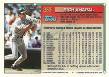 将图片加载到图库查看器，1994 Topps Rich Amaral # 233 Seattle Mariners
