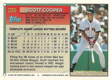 将图片加载到图库查看器，1994 Topps Scott Cooper # 235 Boston Red Sox
