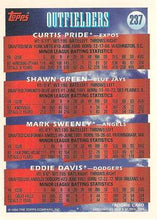 将图片加载到图库查看器，1994 Topps OF Prospects (Curtis Pride / Shawn Green / Mark Sweeney / Eddie Davis) PROS, RC # 237 Montreal Expos / Toronto Blue Jays / California Angels / Los Angeles Dodgers
