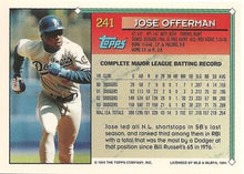 将图片加载到图库查看器，1994 Topps Jose Offerman # 241 Los Angeles Dodgers
