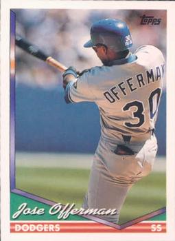 1994 Topps Jose Offerman # 241 Los Angeles Dodgers