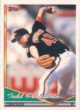 将图片加载到图库查看器，1994 Topps Todd Frohwirth # 242 Baltimore Orioles
