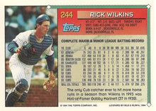 将图片加载到图库查看器，1994 Topps Rick Wilkins # 244 Chicago Cubs
