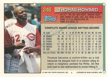 将图片加载到图库查看器，1994 Topps Thomas Howard # 246 Cincinnati Reds
