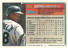 将图片加载到图库查看器，1994 Topps Marc Newfield # 262 Seattle Mariners
