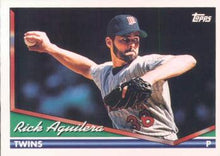 将图片加载到图库查看器，1994 Topps Rick Aguilera # 280 Minnesota Twins
