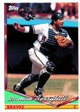 将图片加载到图库查看器，1994 Topps Damon Berryhill # 289 Atlanta Braves
