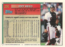 将图片加载到图库查看器，1994 Topps Jeff Reed # 291 San Francisco Giants
