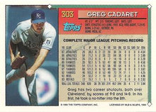 将图片加载到图库查看器，1994 Topps Greg Cadaret # 303 Kansas City Royals
