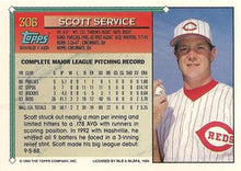 Load image into Gallery viewer, 1994 Topps Scott Service RC # 306 Cincinnati Reds
