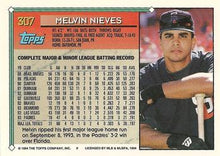 将图片加载到图库查看器，1994 Topps Melvin Nieves # 307 San Diego Padres
