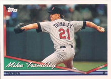 将图片加载到图库查看器，1994 Topps Mike Trombley # 308 Minnesota Twins
