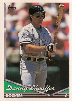 1994 Topps Danny Sheaffer # 314 Colorado Rockies