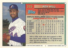 将图片加载到图库查看器，1994 Topps Ken Hill # 315 Montreal Expos
