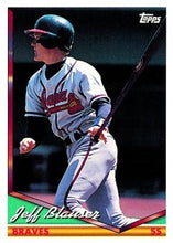 将图片加载到图库查看器，1994 Topps Jeff Blauser # 318 Atlanta Braves
