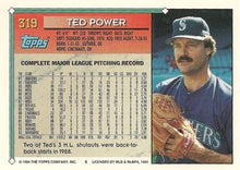 将图片加载到图库查看器，1994 Topps Ted Power # 319 Seattle Mariners
