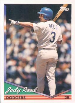 1994 Topps Jody Reed # 325 Los Angeles Dodgers