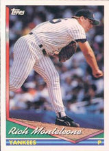 将图片加载到图库查看器，1994 Topps Rich Monteleone # 326 New York Yankees
