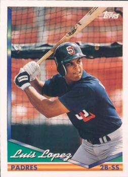 1994 Topps Luis Lopez RC # 336 San Diego Padres