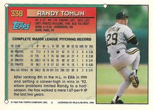 Load image into Gallery viewer, 1994 Topps Randy Tomlin # 338 Pittsburgh Pirates
