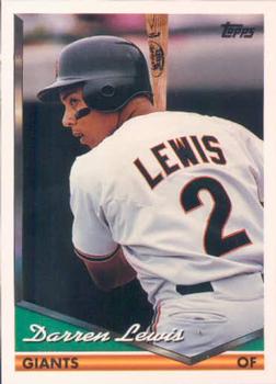 1994 Topps Darren Lewis # 354 San Francisco Giants