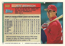 Load image into Gallery viewer, 1994 Topps Jeff Branson # 368 Cincinnati Reds

