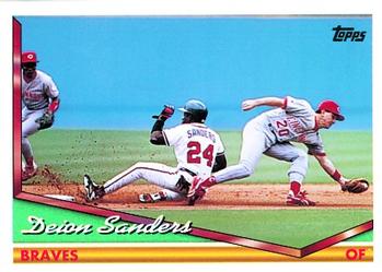 1994 Topps Deion Sanders # 375 Atlanta Braves