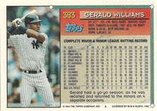 Load image into Gallery viewer, 1994 Topps Gerald Williams # 383 New York Yankees
