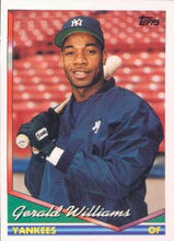 Load image into Gallery viewer, 1994 Topps Gerald Williams # 383 New York Yankees
