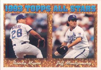 1994 Topps Randy Myers / Jeff Montgomery AS # 394 Chicago Cubs / Kansas City Royals