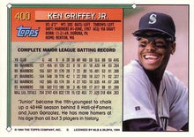Load image into Gallery viewer, 1994 Topps Ken Griffey Jr. # 400 Seattle Mariners
