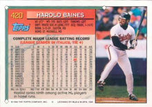 Load image into Gallery viewer, 1994 Topps Harold Baines # 420 Baltimore Orioles
