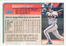 Load image into Gallery viewer, 1994 Topps Jeff Kent # 424 New York Mets
