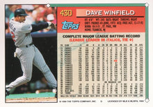 Load image into Gallery viewer, 1994 Topps Dave Winfield # 430 Minnesota Twins
