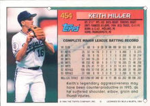 Load image into Gallery viewer, 1994 Topps Keith Miller # 454 Kansas City Royals
