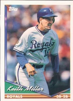 1994 Topps Keith Miller # 454 Kansas City Royals