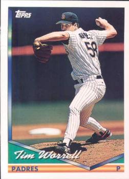 1994 Topps Tim Worrell RC # 458 San Diego Padres