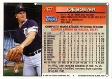 Load image into Gallery viewer, 1994 Topps Joe Boever # 467 Detroit Tigers
