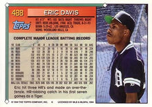 Load image into Gallery viewer, 1994 Topps Eric Davis # 488 Detroit Tigers
