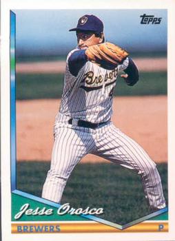 1994 Topps Jesse Orosco # 492 Milwaukee Brewers